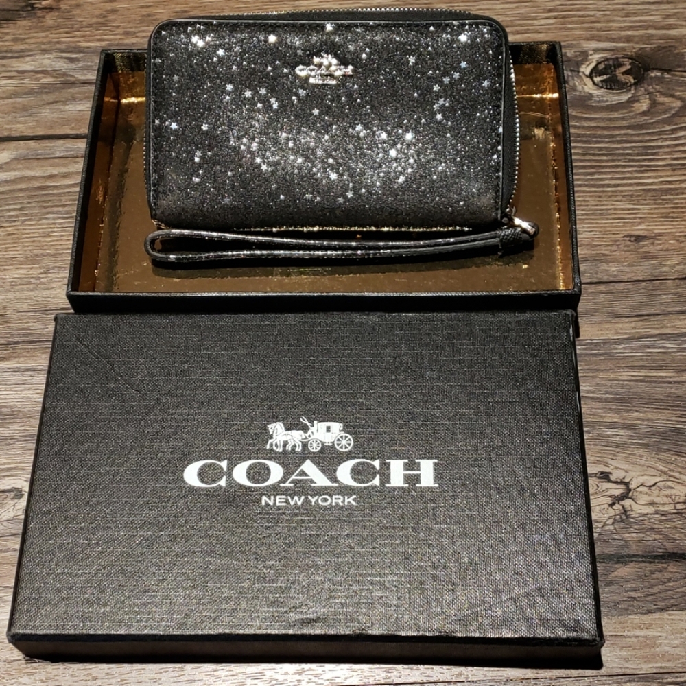 Coach Star Glitter Wristlet/Wallet
